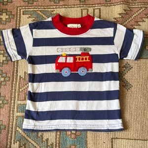 Luigi Kids Fire Truck Short Sleeve Shirt - size 2T